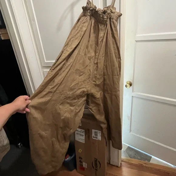 Ozma deia tan linen jumpsuit size small - Picture 9 of 15